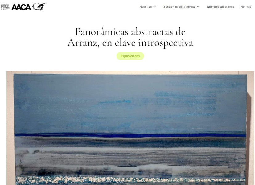 AACA - Panorámicas abstractas de Arranz, en clave introspectiva. Santiago Arranz en Galería Carmen Terreros