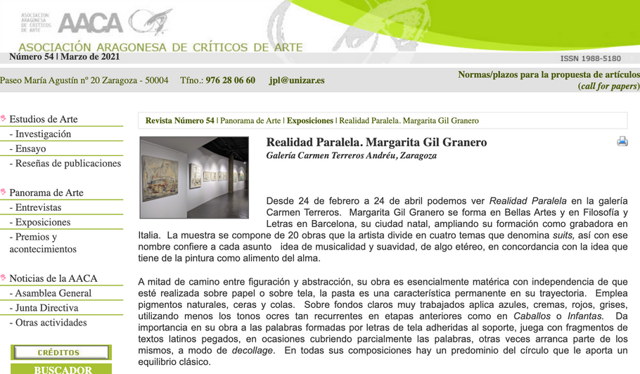 AACA - Realidad Paralela. Margarita Gil Granero