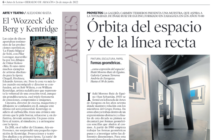 Artes & Letras - HERALDO DE ARAGÓN - Órbita del espacio y de la línea recta