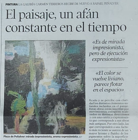 HERALDO DE ARAGÓN - El paisaje, un afán constante en el tiempo. Rafael Peñalver. Galería de arte Carmen Terreros