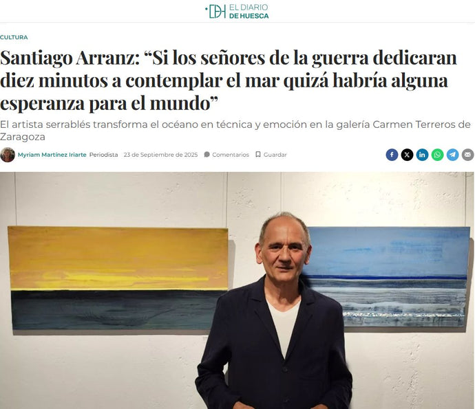 Diario de Huesca - Entrevista con Santiago Arranz por motivo de su exposición en la galería de arte Carmen Terreros de Zaragoza
