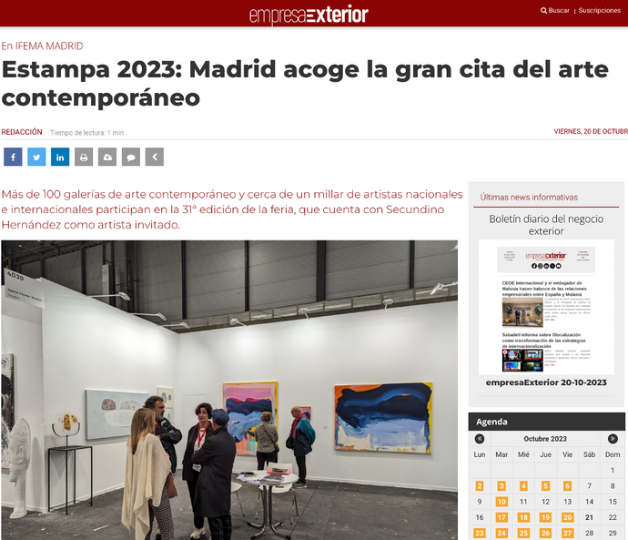 empresaExterior - Estampa 2023: Madrid acoge la gran cita del arte contemporáneo