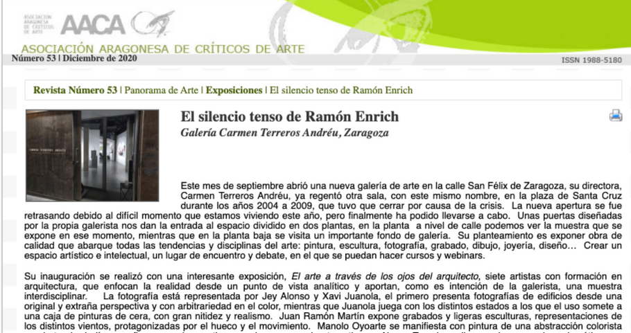 AACA - El silencio tenso de Ramón Enrich